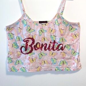 Y2K butterfly Bonita crop top tank